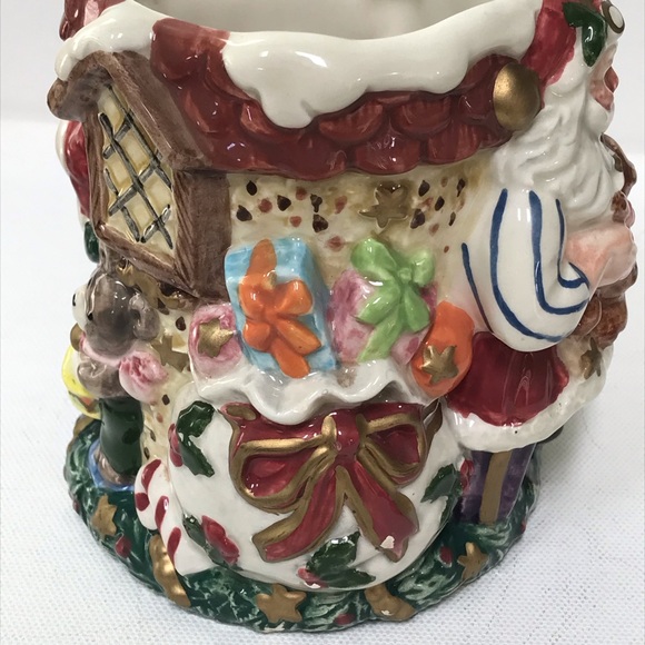 (4) Santa mugs Fitz and Floyd - Picture 3 of 5